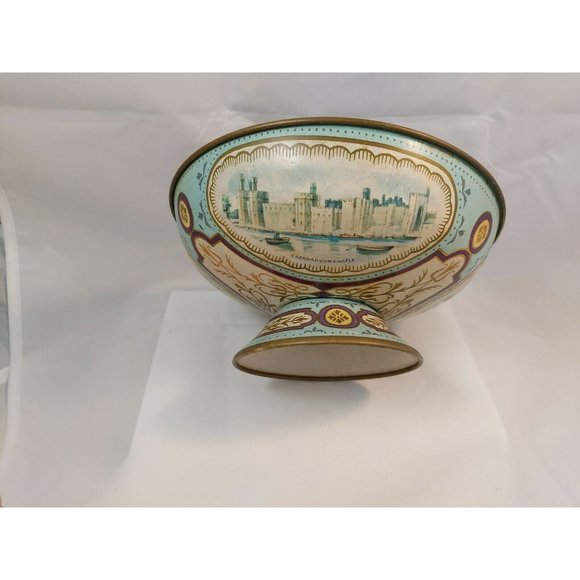 Vintage Metal/Tin Regal Compote - Bowl/Dish-Baret Ware England Windsor Castle - Picture 5 of 11